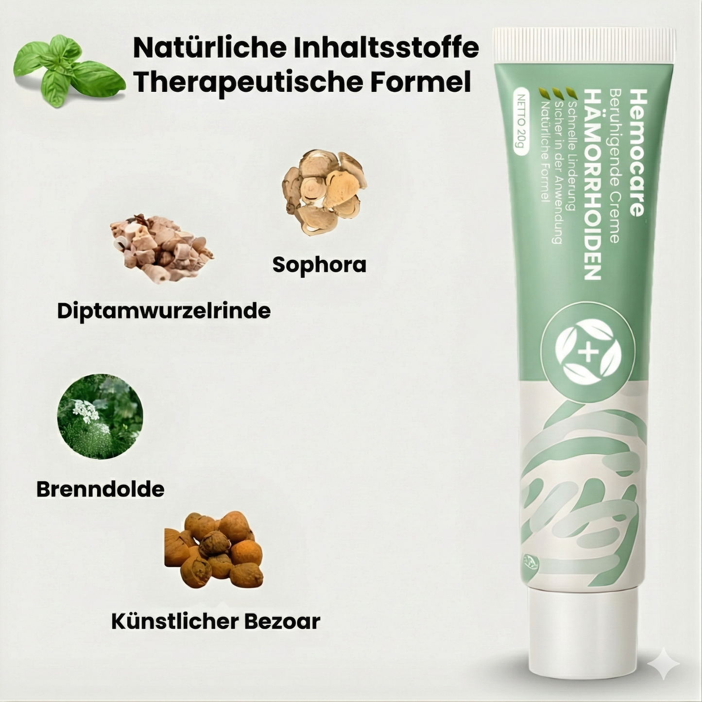 HemoCare™ Kräuter-Hämorrhoidencreme | Behandelt 99 % aller Hämorrhoiden bereits nach der ersten Anwendung!