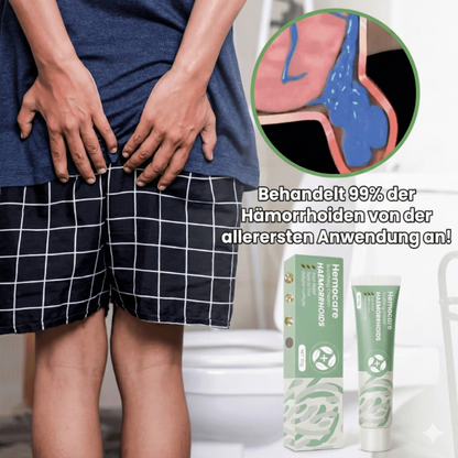 HemoCare™ Kräuter-Hämorrhoidencreme | Behandelt 99 % aller Hämorrhoiden bereits nach der ersten Anwendung!