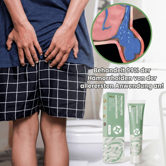 HemoCare™ Kräuter-Hämorrhoidencreme | Behandelt 99 % aller Hämorrhoiden bereits nach der ersten Anwendung!